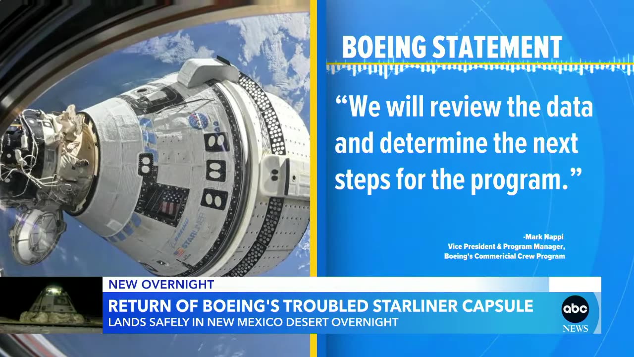NASA sends Starliner back to earth without astronauts