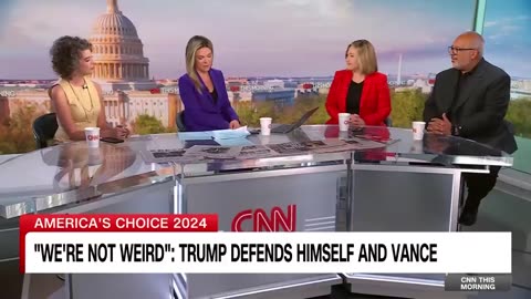 Trump defends him and Vance being called weird