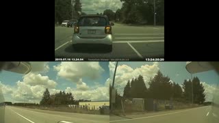 Impatient Driver Captured from All Angles