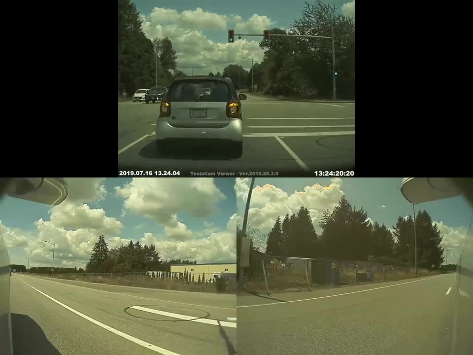 Impatient Driver Captured from All Angles