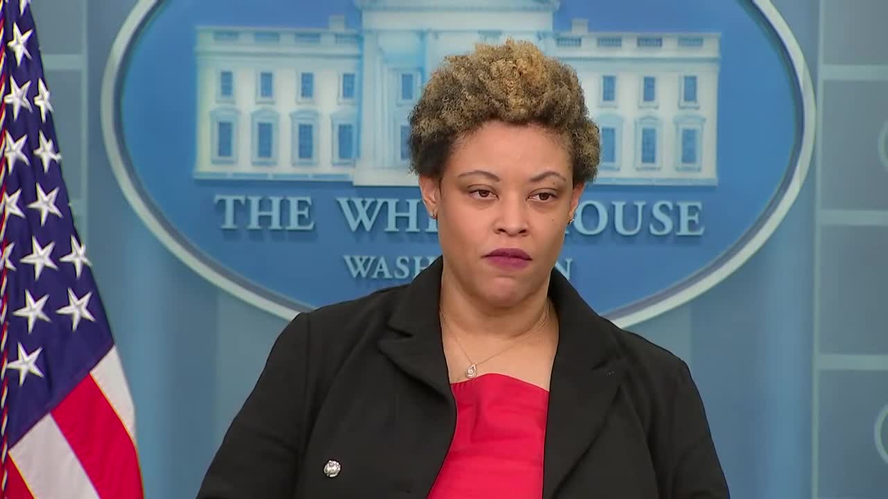 White House deputy press secretary Andrew Bates holds a briefing