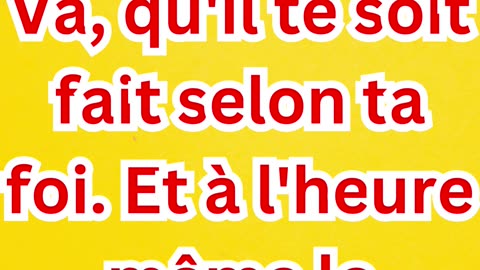 "La Foi du Centurion: Une Guérison à Distance" Matthieu 8:13.#shortsvideo #shorts #youtube #yt