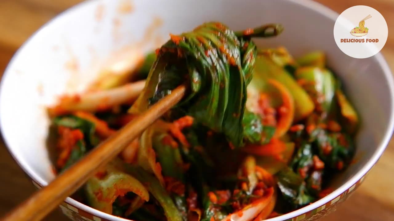 Fresh kimchi bok choy