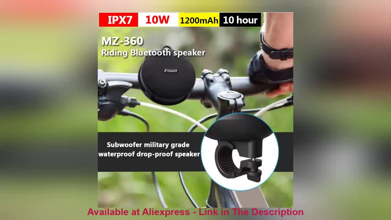 ❤️ Portable Bikes TWS Bluetooth Speaker Bicycle Column Waterproof Shower Speaker Acoustics Sound