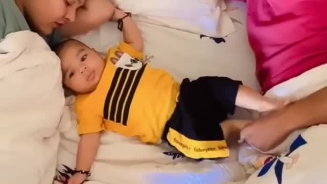 Funny cute baby