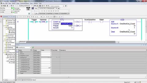 C18 - Learn PAC RSLogix/Studio5000 - One Shot Pt2 - PLC Professor