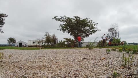 Taking down a few trees at the in-laws!