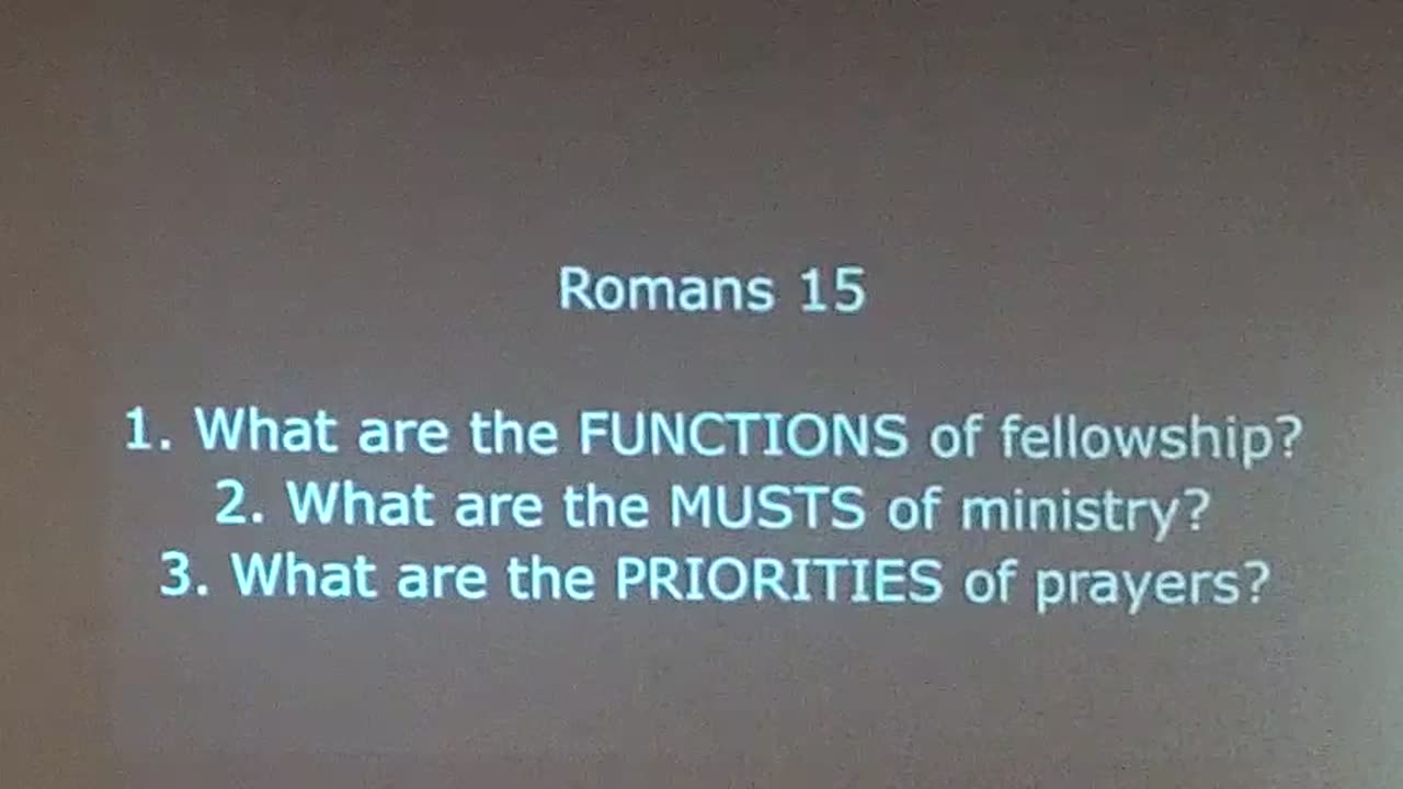 Understanding the Basic Truths of the Faith (Romans 15) 10/20/24