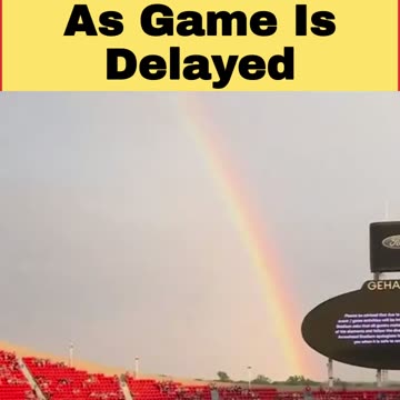 Rainbow Appears At NFL Kickoff As Game Is Delayed