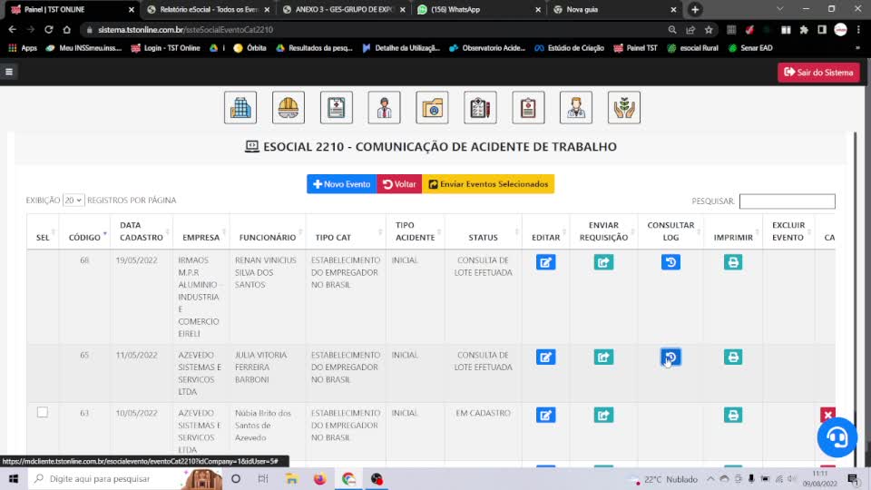 Relatório com Recibo Leandro