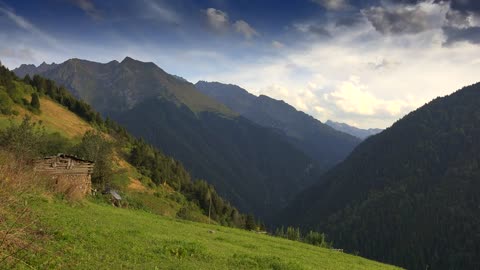 Old wooden house in the mountain