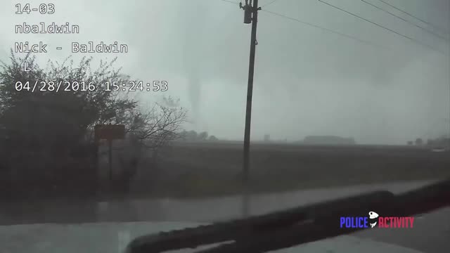 Indiana Tornado Caught On Police Dashcam