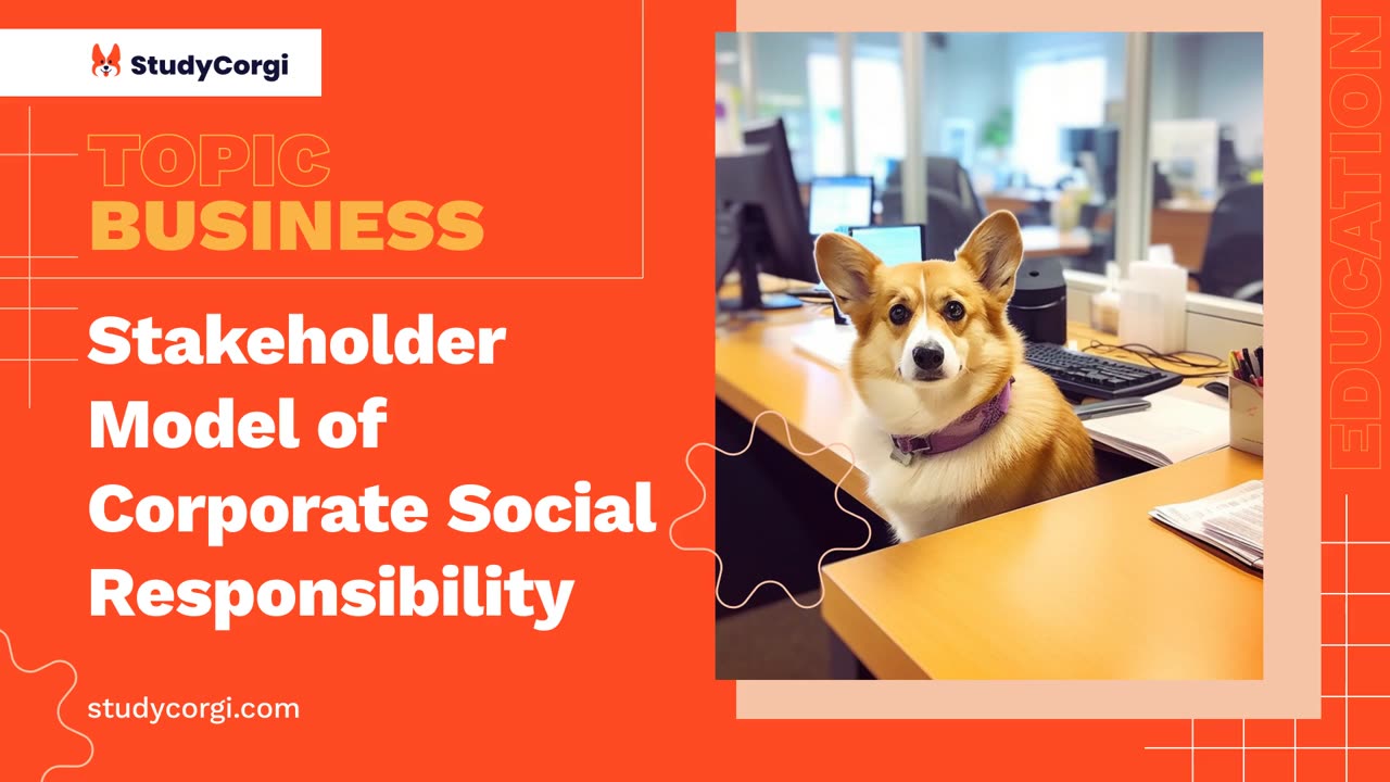 Stakeholder Model of Corporate Social Responsibility - Research Paper Example