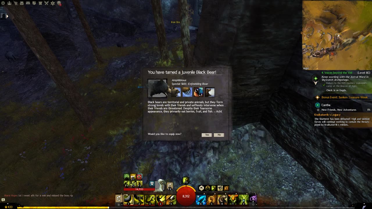 Gw2 - Ranger Juvenile Black Bear Pet Location (Blazeridge Steppes)