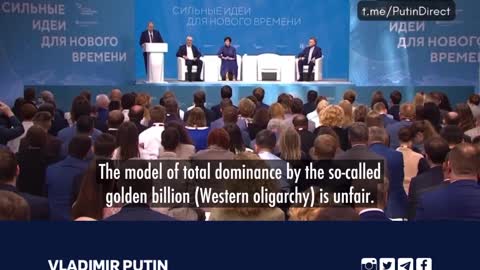 Putin blasts the globalist liberal order....