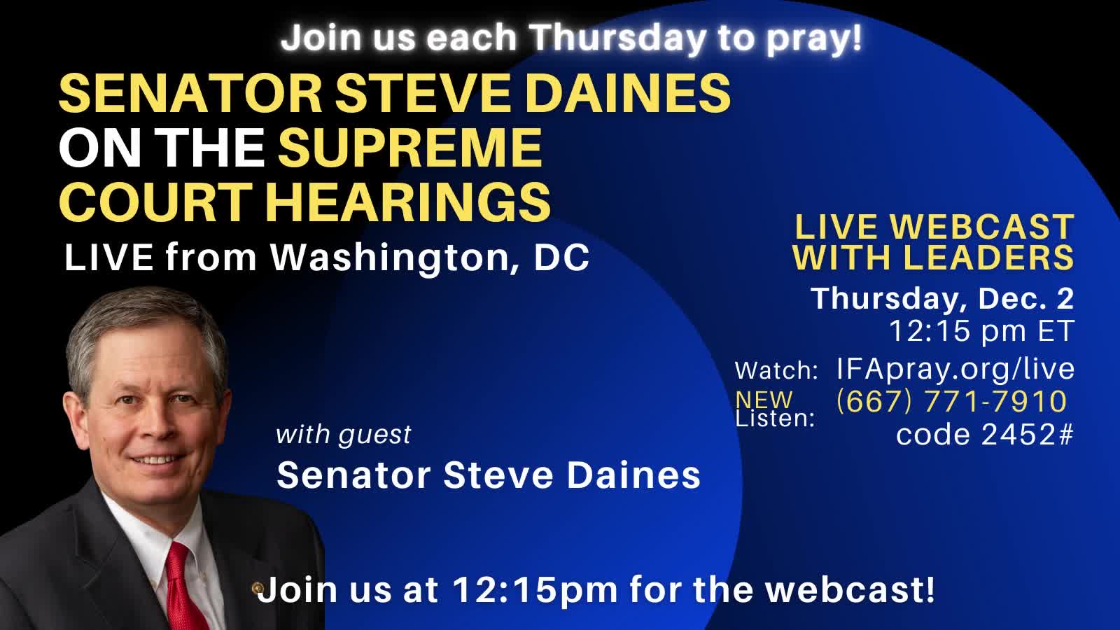 Hope for a Pro-Life America with Sen. Steve Daines