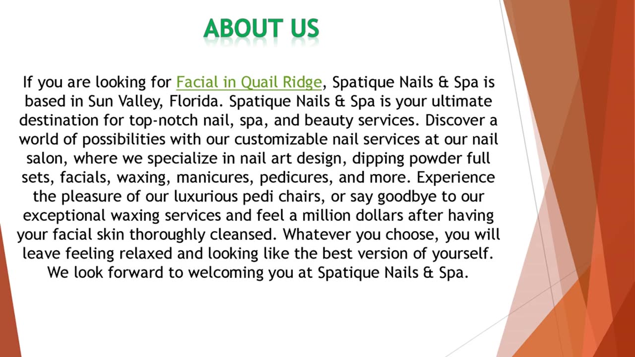 If you are looking for Facial in Quail Ridge