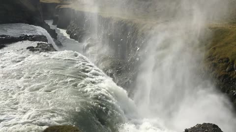 The majestic waterfall in France