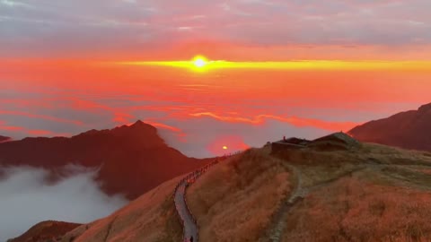 Scenery at the top of the mountain