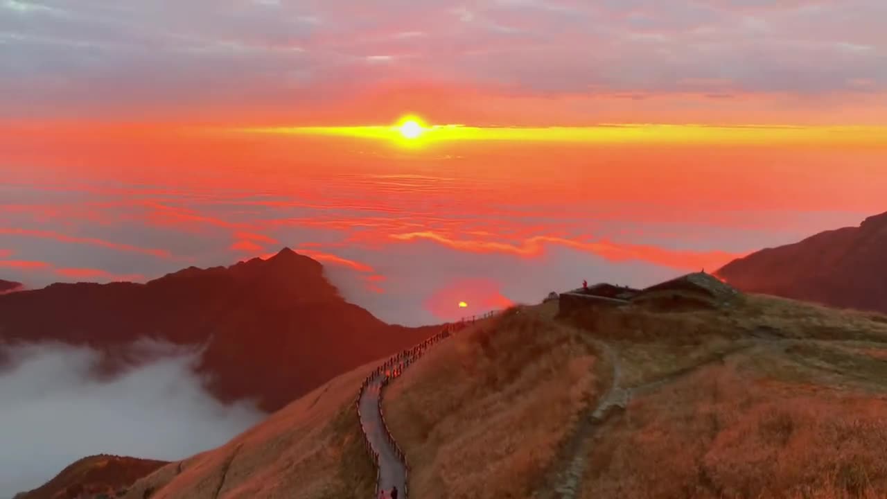 Scenery at the top of the mountain