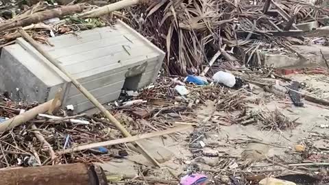 The storm passed through Vietnam