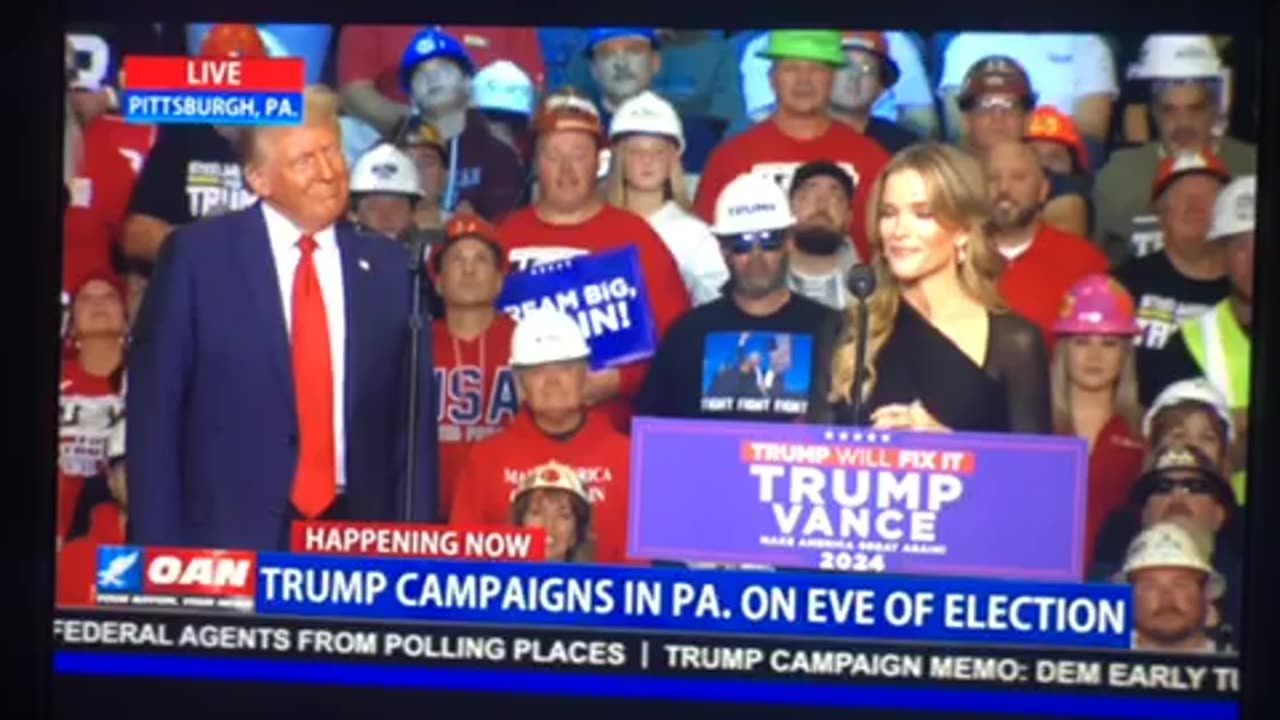 🦅 OAN rally Pittsburgh PA Joe Rogan endorsed president Donald j trump & megyn Kelly