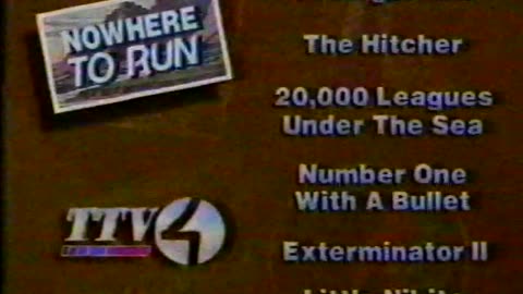 January 31, 1991 - Promo for WTTV's Action Movies in February