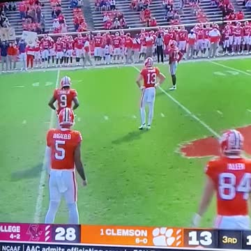 Clemson QB OUT FOR CHINA VIRUS