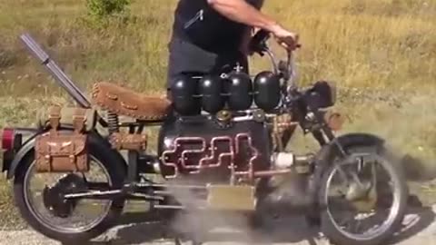 Steam powered motorcycle