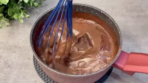 You heat it up and put it in chocolate, it looks delicious