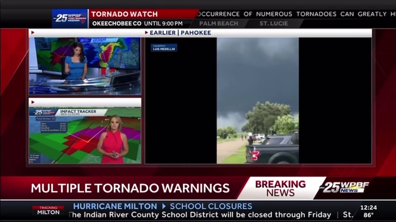 BREAKING 🚨 Tornado touches down in Palm Beach County, Florida. (WPBF)