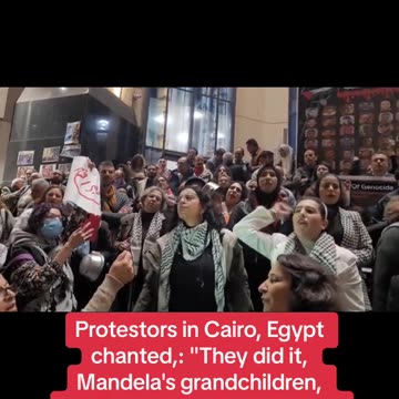 EGYPT PROTEST IN SOLIDARITY WITH SOUTH AFRICA`S EFFORTS