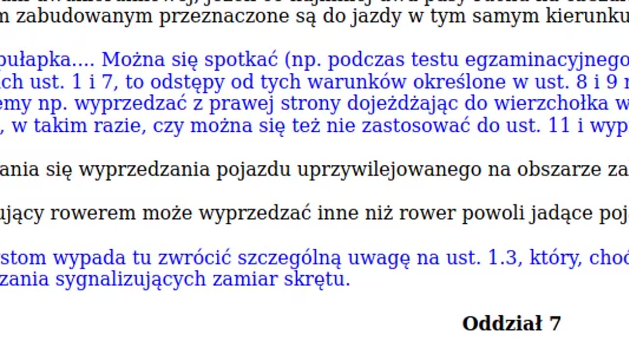 Owieczki drogowe - pieszy na parkingu, rower "zajeżdża drogę"