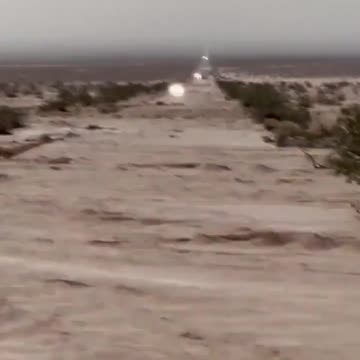 California desert turned into a sea & State Route 127 partially closed in San Bernardino County