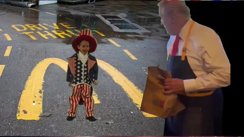 MAGA Superhero Baby Visits Trump @ McDonald's