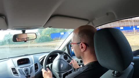 Testing a magic arm mount. GoPro. Driving. PORCHESTER.
