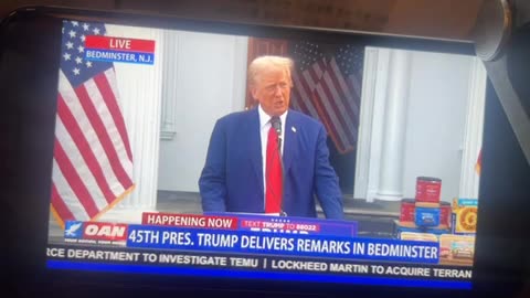 OANN 45 th President Donald trump delivers remarks at Bedminister 08/l5/24 05:36 pm