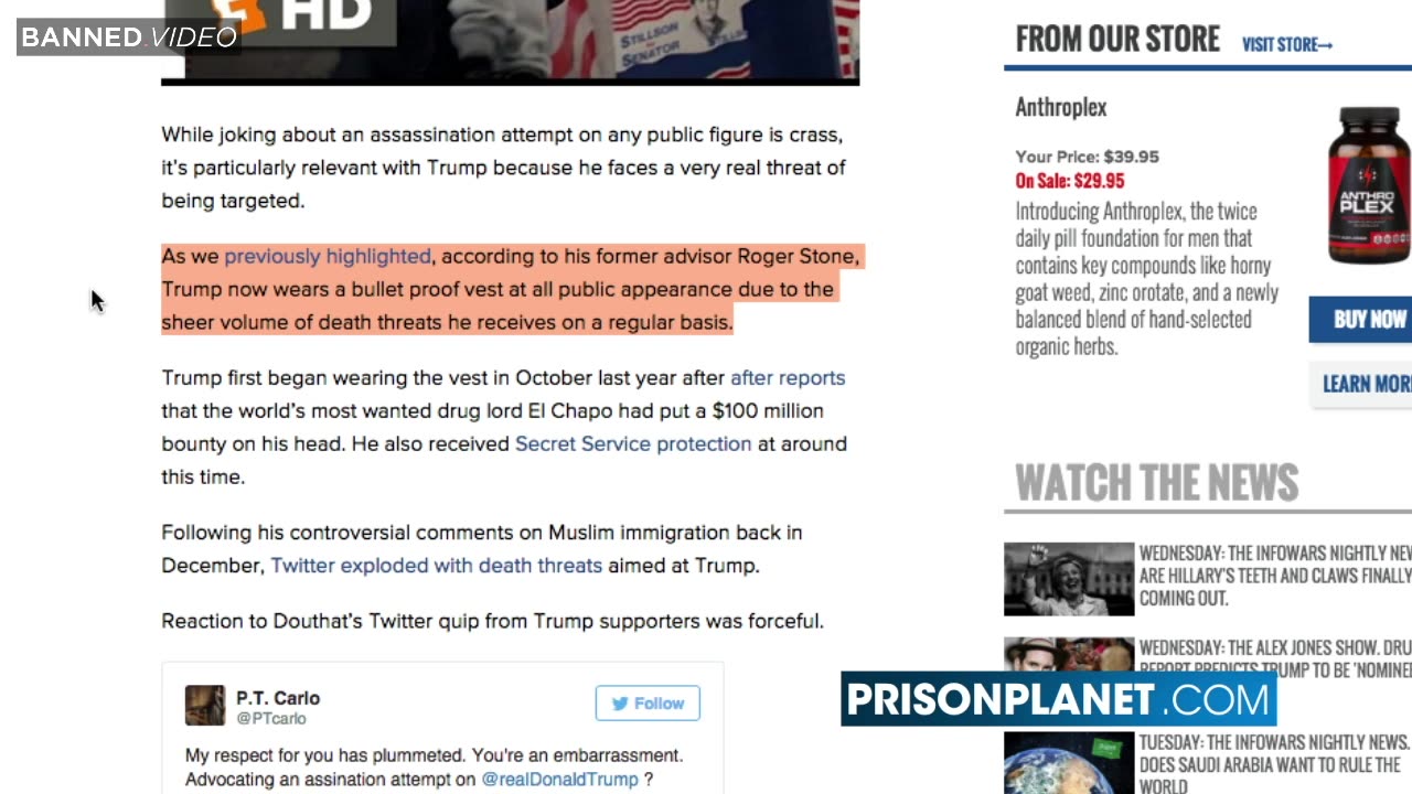 Alex Jones Warned of a Trump Assassination Since 2015