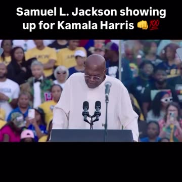 Samuel L. jackson showing up for Kalma Harris