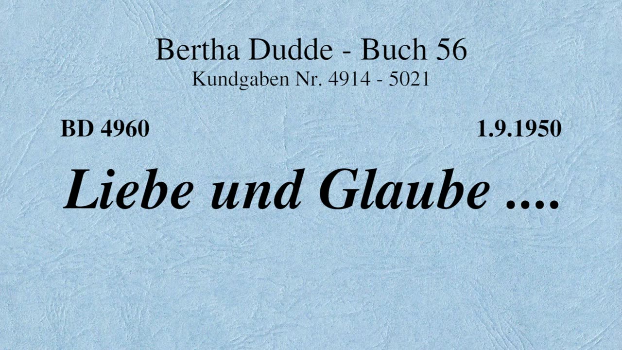 BD 4960 - LIEBE UND GLAUBE ....