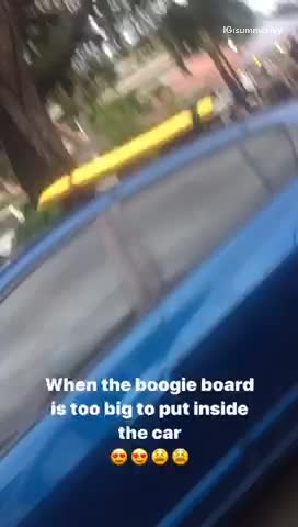 When the boogie board is too big to put inside your car