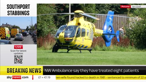 Southport stabbings_ Eyewitness sees one of the casualties airlifted to hospital