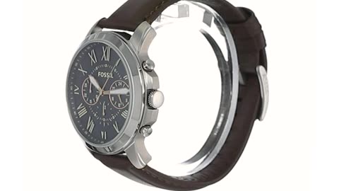 Fossil Grant Men's Watch with Chronograph Display and Genuine Leather