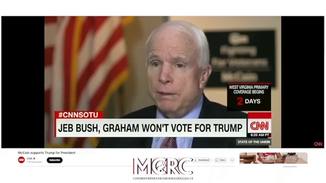 JOHN MCCAIN EMPHASIZED IMPORTANCE OF SUPPORTING DONALD TRUMP