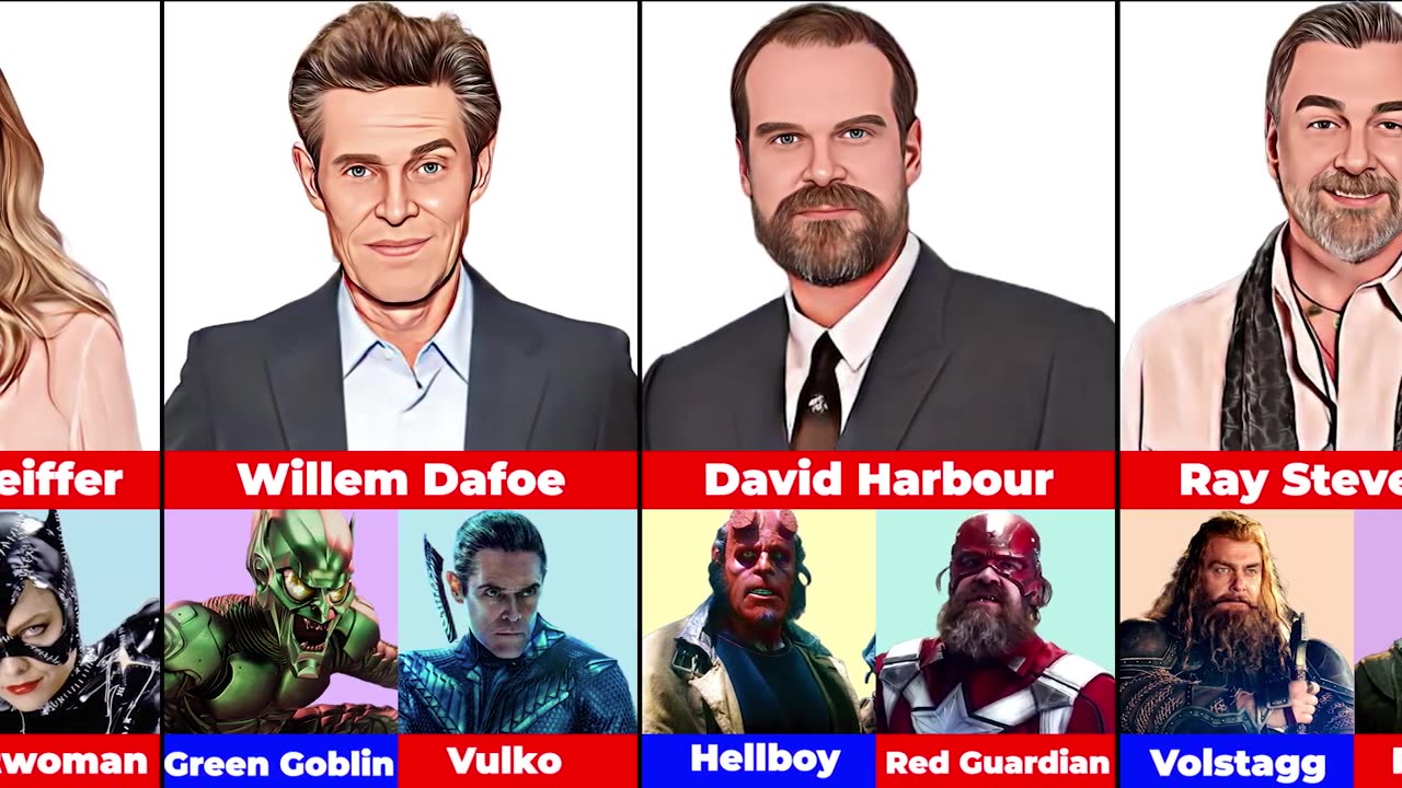 Actors & Actresses who played more than one superhero or villian