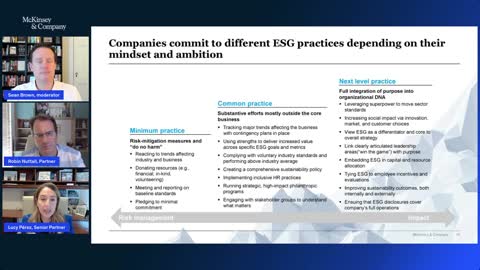 McKinsey ESG Webcast