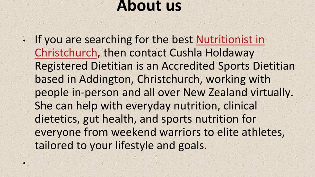 Get The Best Nutritionist in Christchurch.