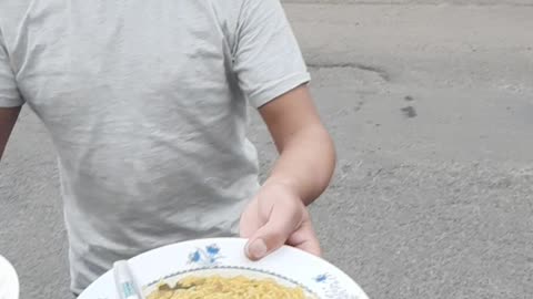 Trying Noodles in Meghalaya, India