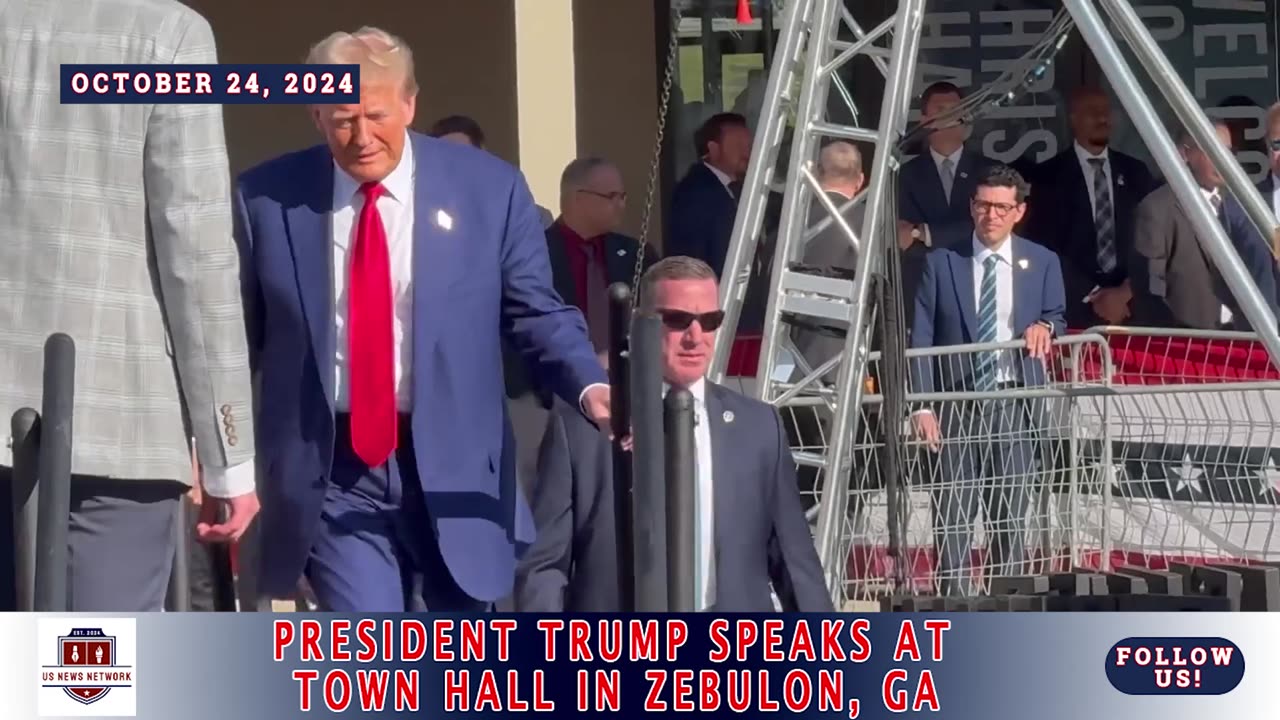 Trump Delivers Final Answer to Huge Overflow Crowd Outside