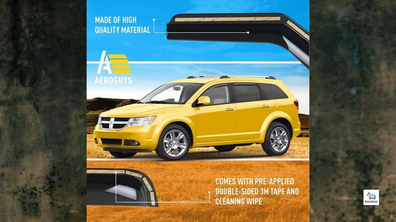 Review - Extra Durable Window Deflectors in-Channel Window Visors Rain Guards Fit for Dodge Journey